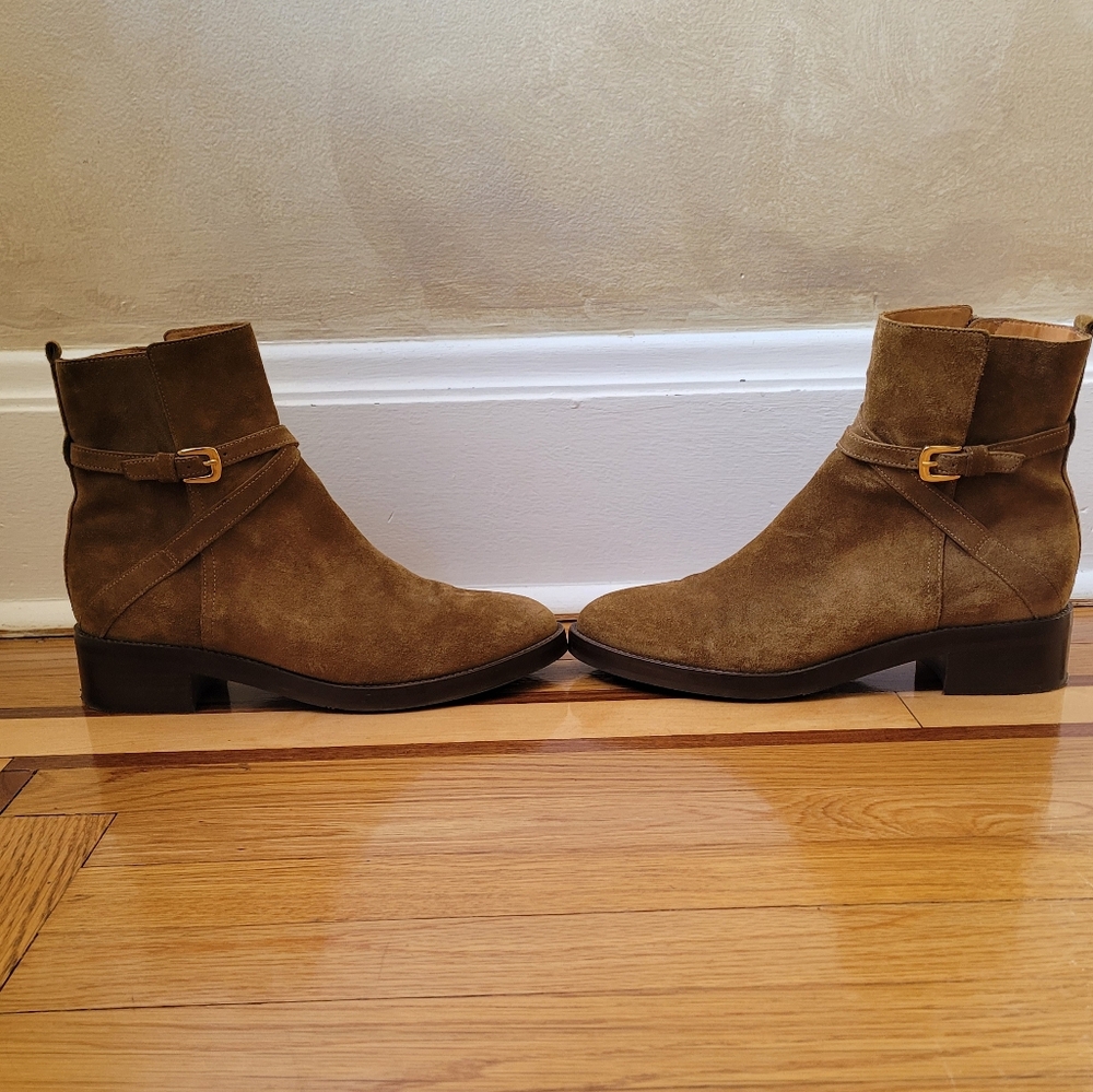 Sezane Brown Suede Ankle Boots - Picture 6 of 13